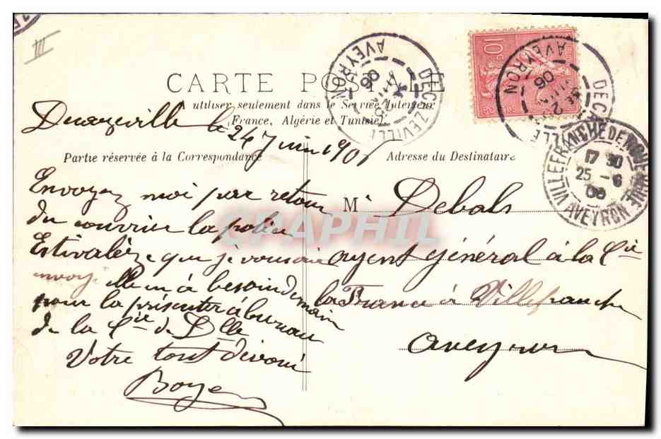 CPA Assurance Dans les Pyrenees Chien La Zurich — Rückseite