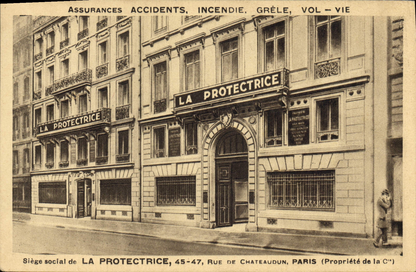 CPA Assurance La Protectrice 45 47 rue de Chateaudun Paris 