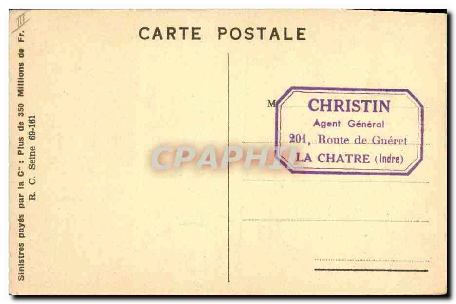 CPA Assurance La Protectrice 45 47 rue de Chateaudun Paris  — Rückseite