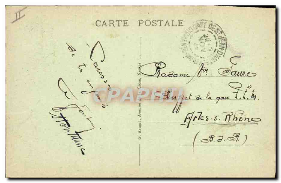 CPA Banque Caisse d'Epargne St Jean d'Angely  — Verso