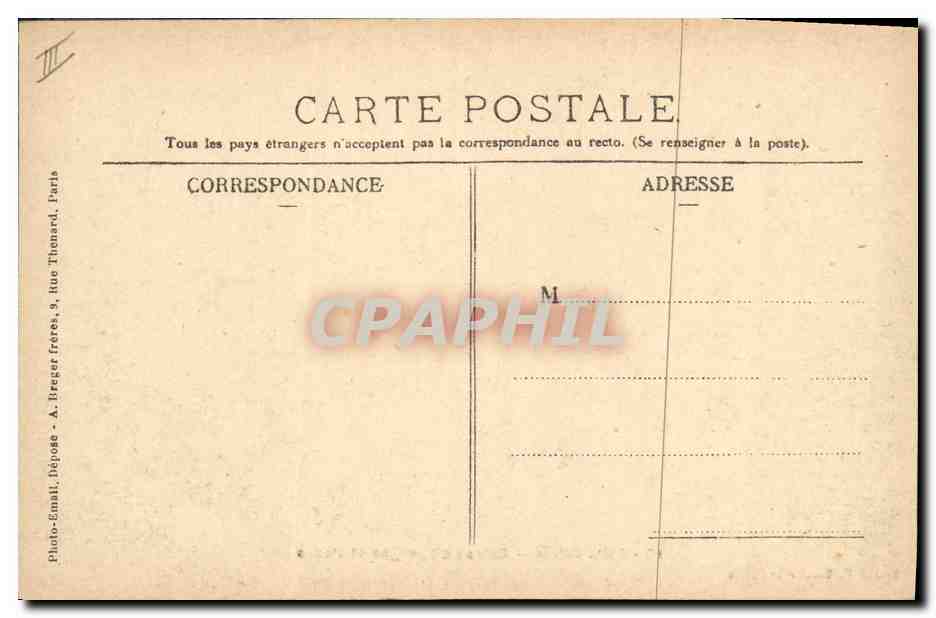 CPA Banque Caisse d'Epargne et Halles Saint Calais  — Rückseite