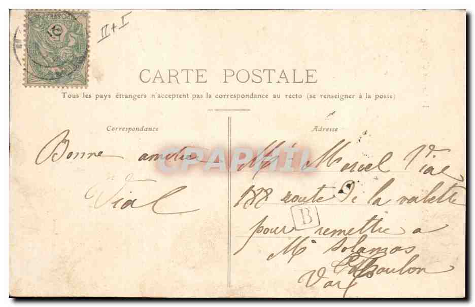CPA Banque Caisse d'Epargne SAint Galmier  — Rückseite