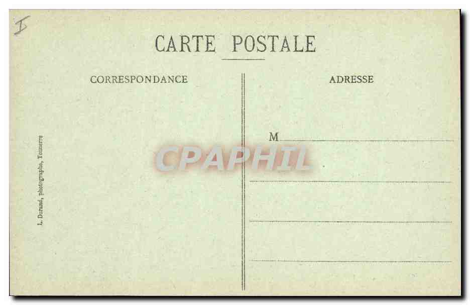 CPA Banque Caisse d'Epargne Tonnerre Ancien Hotel d'Uzes — Rückseite
