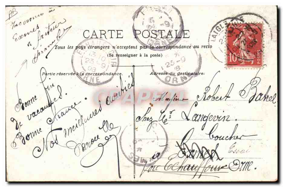 CPA Folklore Puy de Dome Montagnarde — Verso