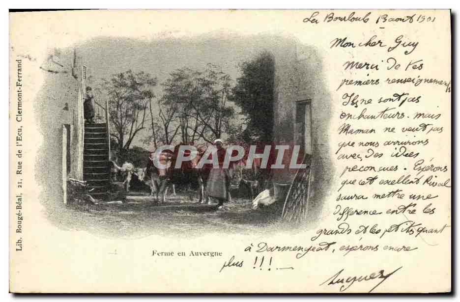 CPA Folklore Ferme en Auvergne 