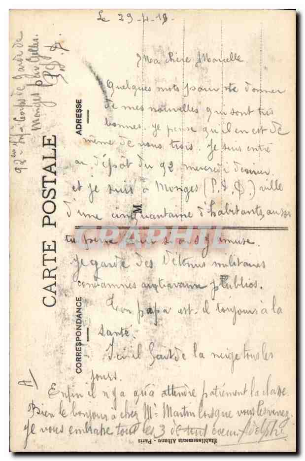 CPA Folklore Auvergne Vieille Brayaude allant aux provisions — Verso