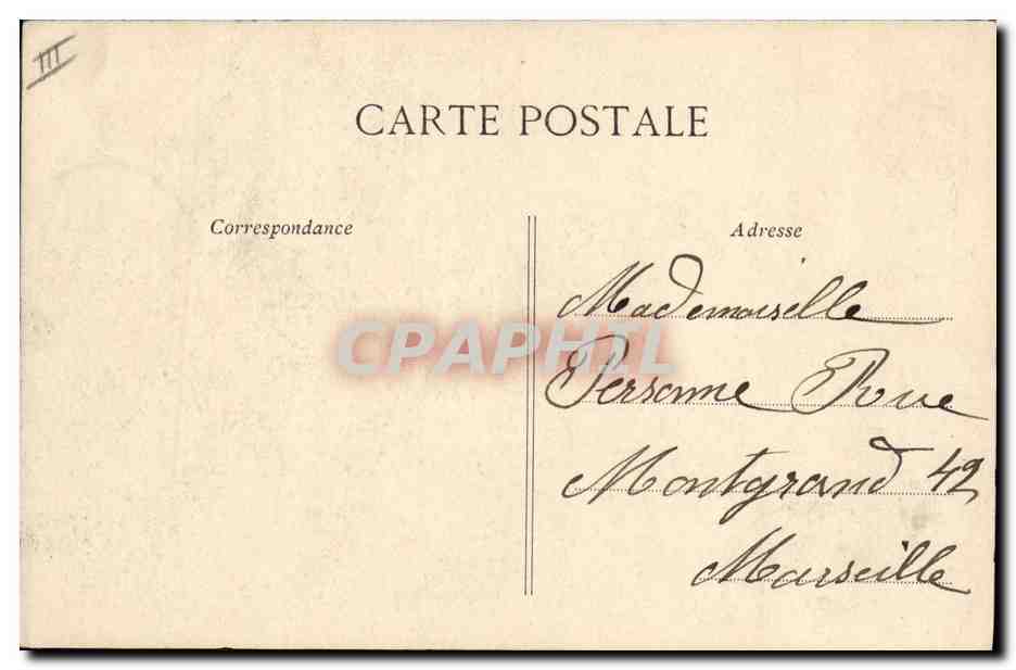 CPA Folklore Auvergne Un paysan — Verso