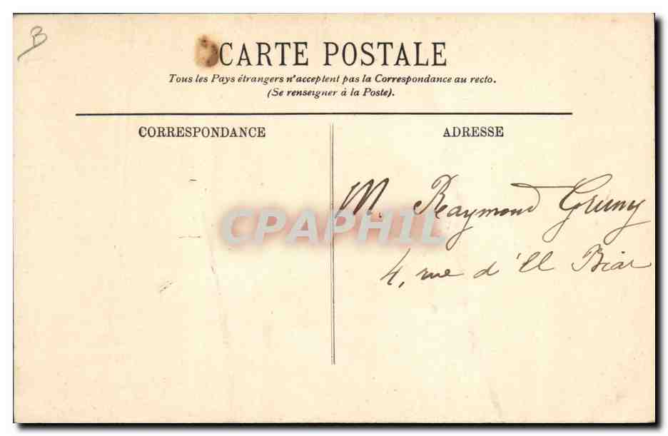 CPA Folklore Auvergne Le Gaulage des noix  — Verso