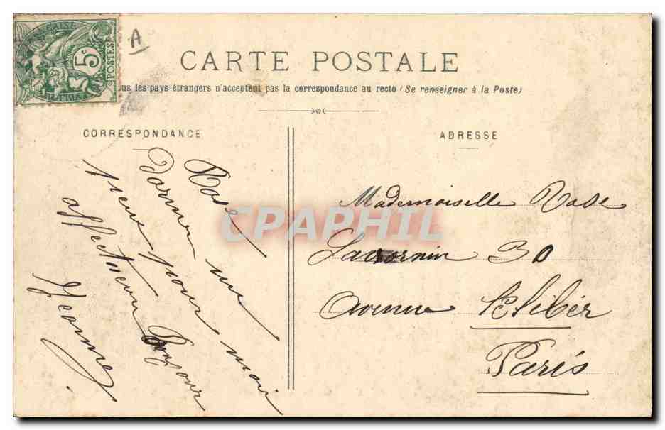 CPA Folklore Auvergne La Montagnarde — Rückseite