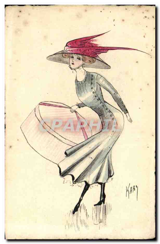 CPA Fantaisie Illustrateur Kaby Femme
