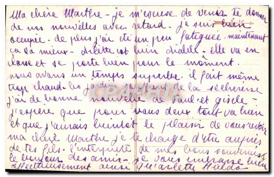 CPA Dessin a la main Paysage — Rückseite