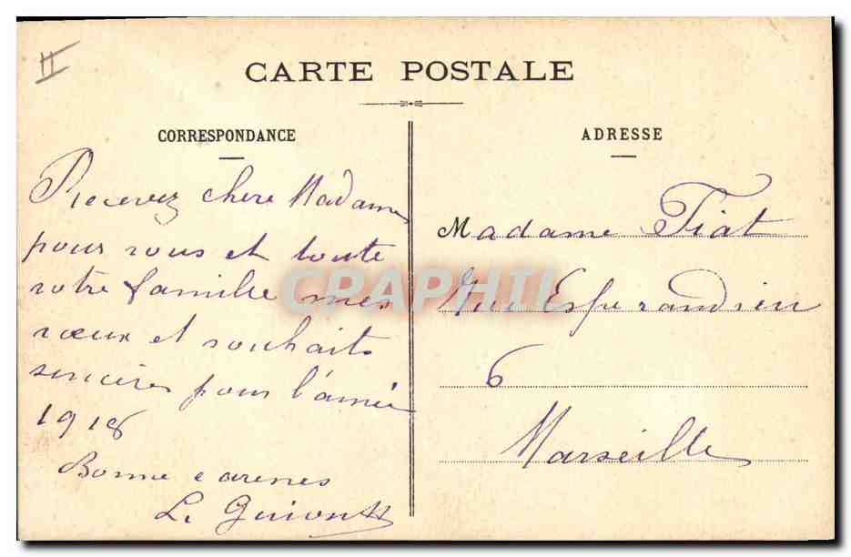 CPA Dessin a la main Fleurs Bonen fete — Rückseite