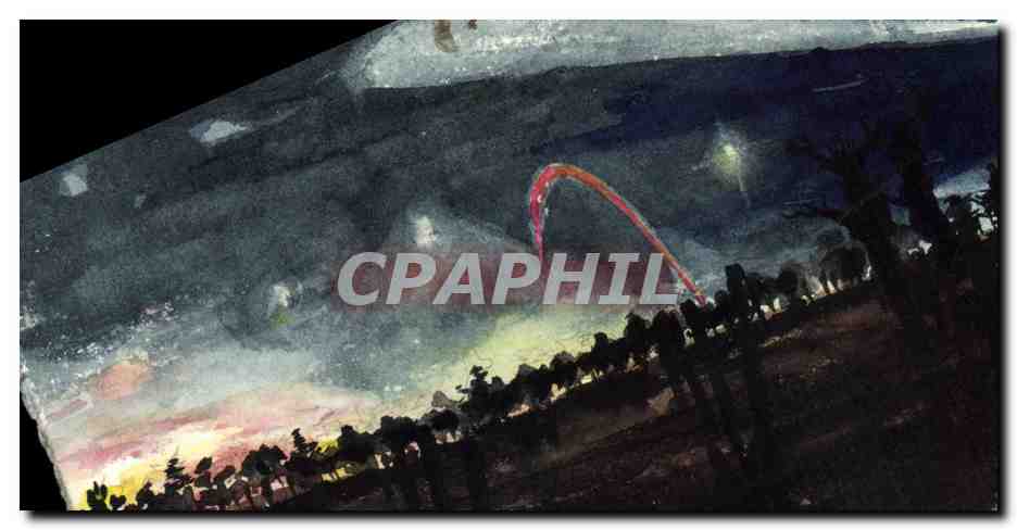 CPA Dessin a la main Vision du front Aisne 26 3 1917 Gaillardet Militaria