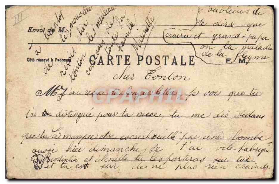 CPA Dessin a la main Enfants — Rückseite
