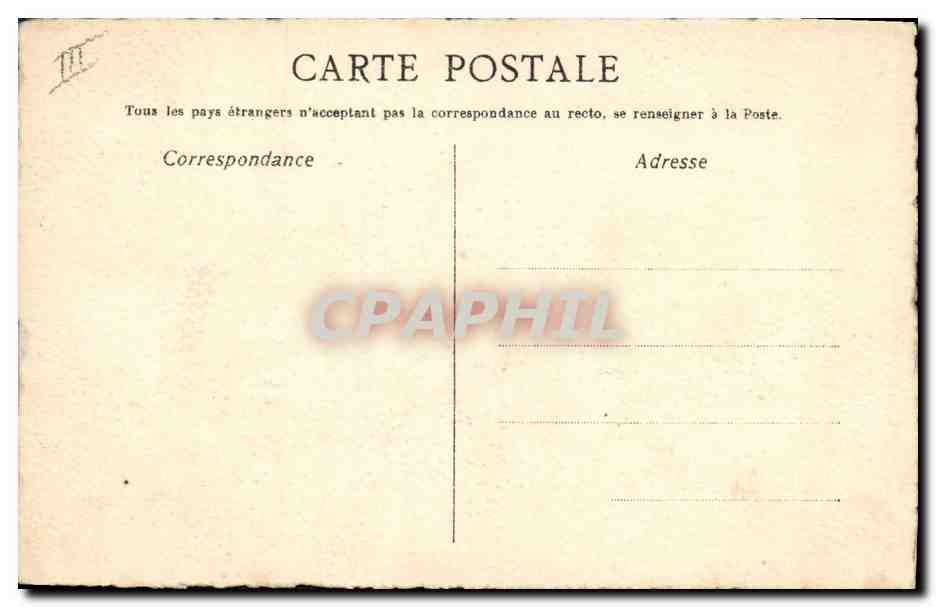CPA Dessin a la main Paysage  — Rückseite