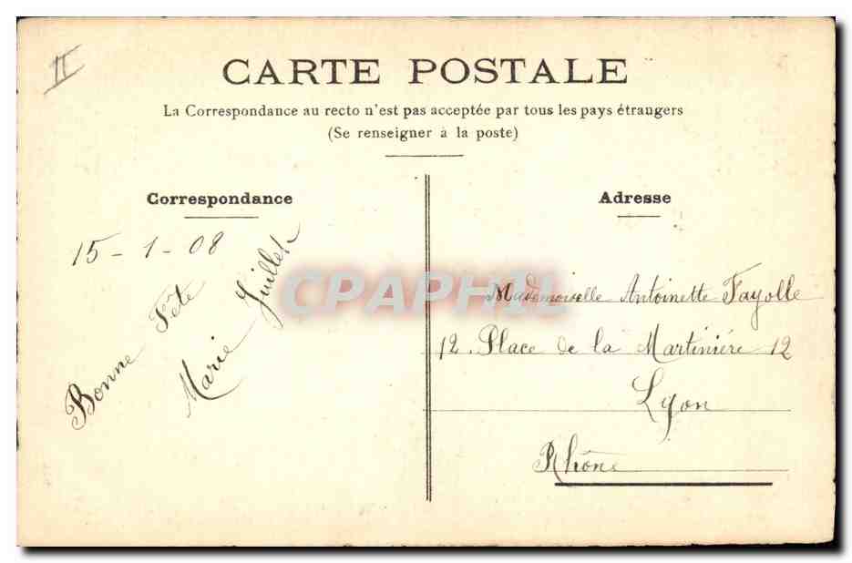 CPA Dessin a la main Fleurs — Rückseite