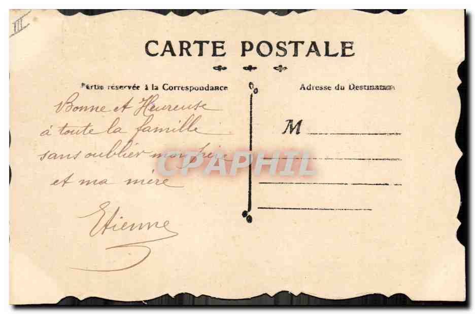 CPA Dessin a la main Fleurs — Rückseite