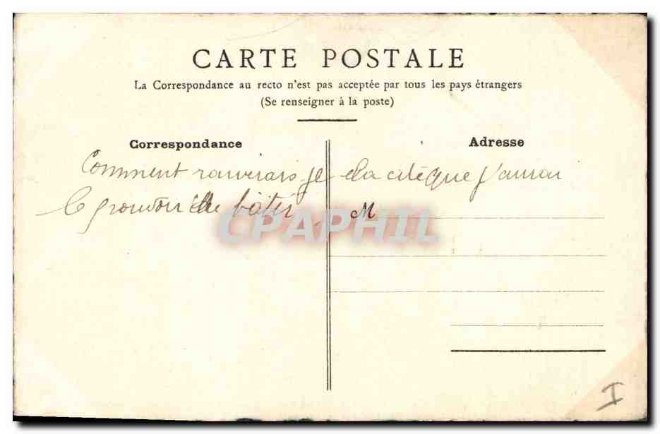 CPA Dessin a la main Fleurs — Rückseite