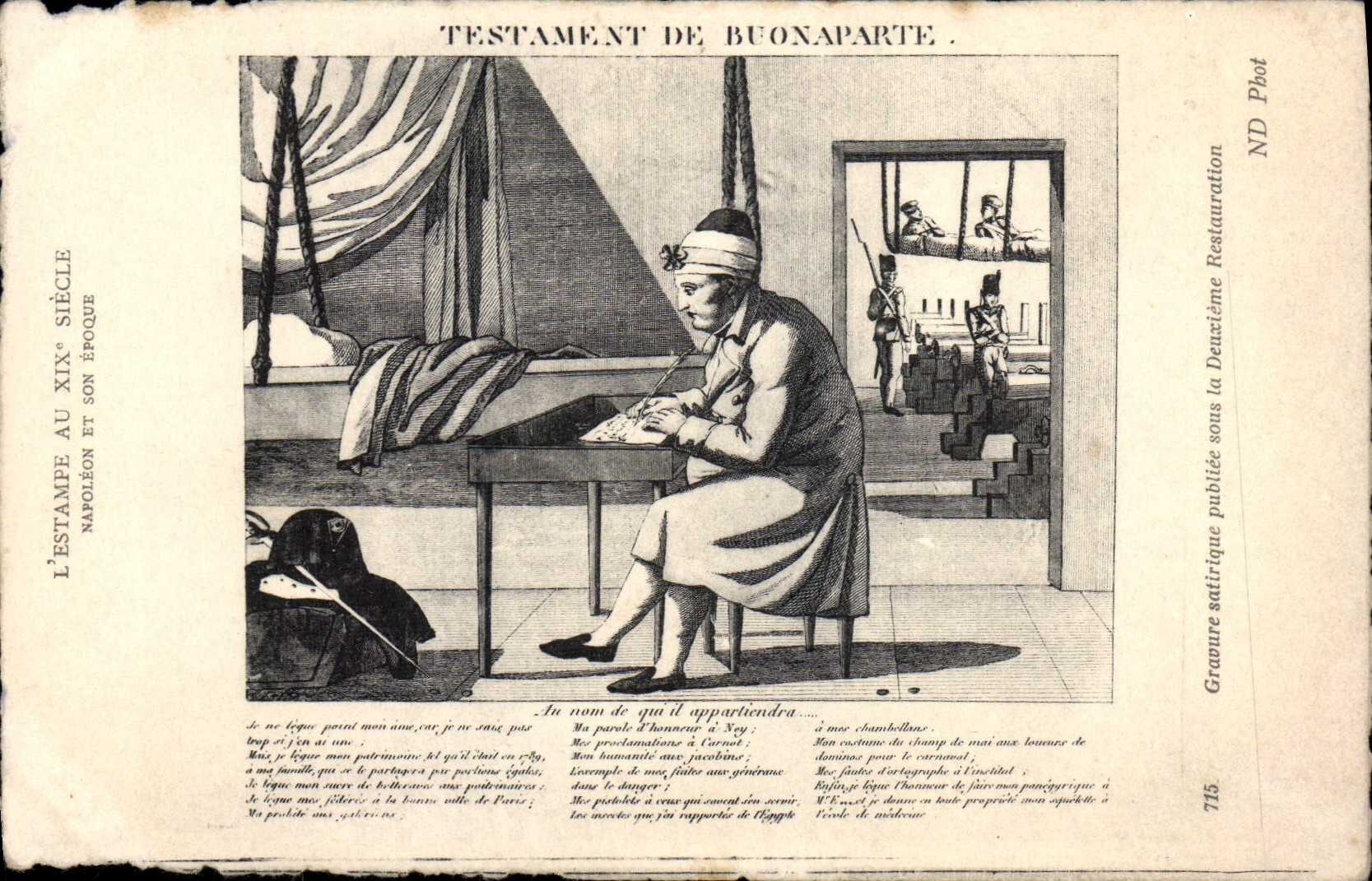 CPA Histoire Napoleon 1er Testament de Bonaparte 