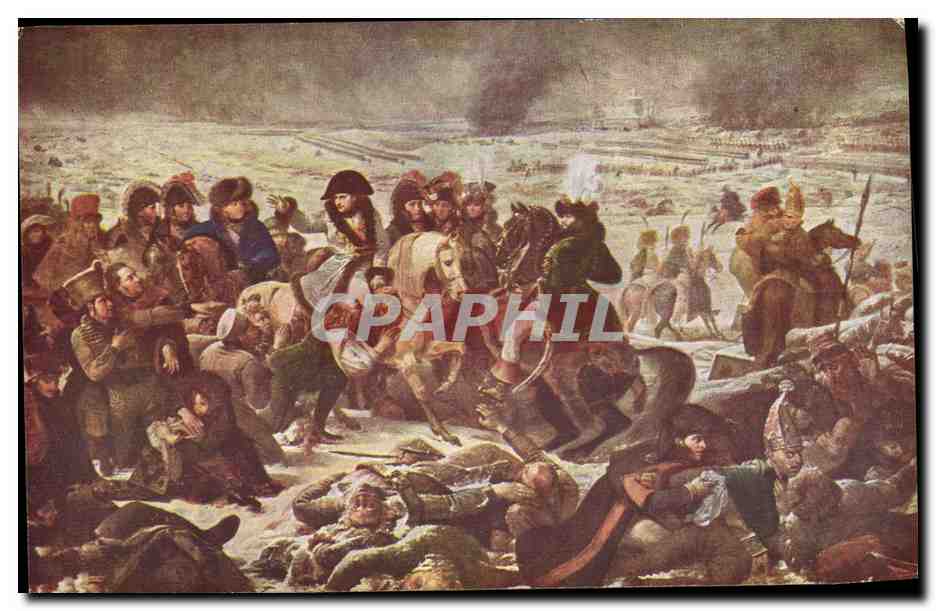 CPA Histoire Napoleon 1er a la bataille d'Eylau Baton Gros Musee du Louvre