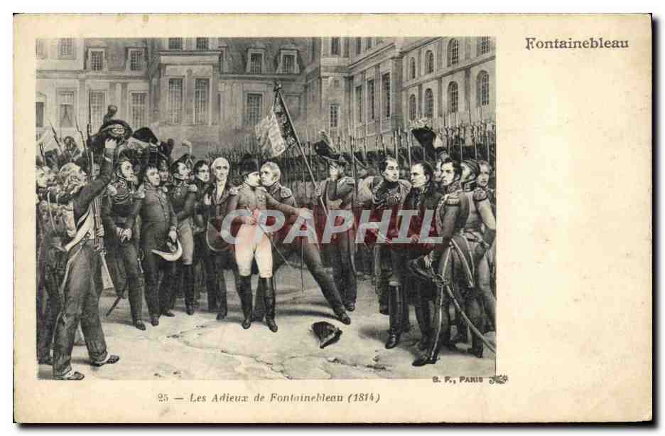 CPA Histoire Napoleon 1er Les adieux de Fontainebleau 1814