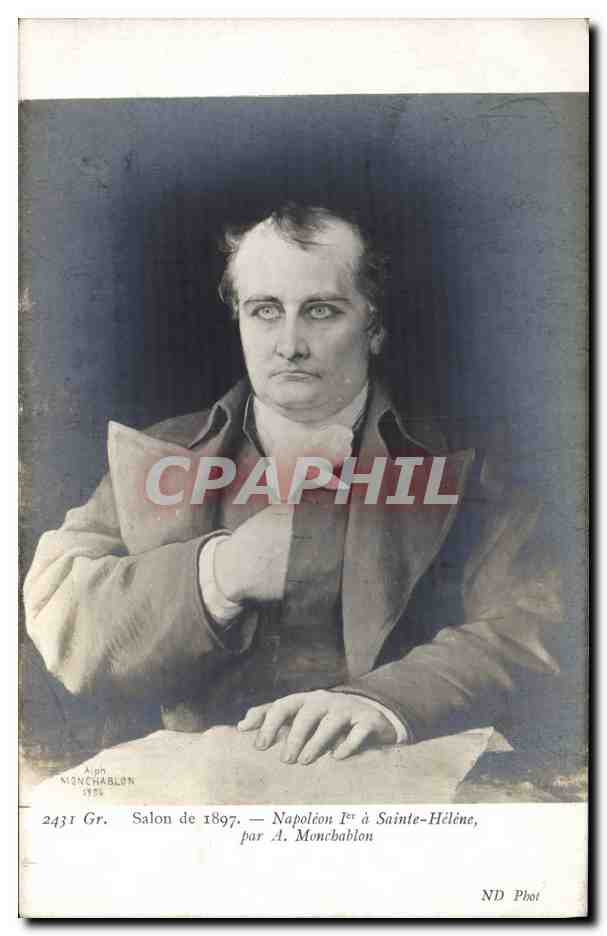 CPA Histoire Napoleon 1er Salon de 1897 Napoleon 1er a Sainte Helene par Monchablon 