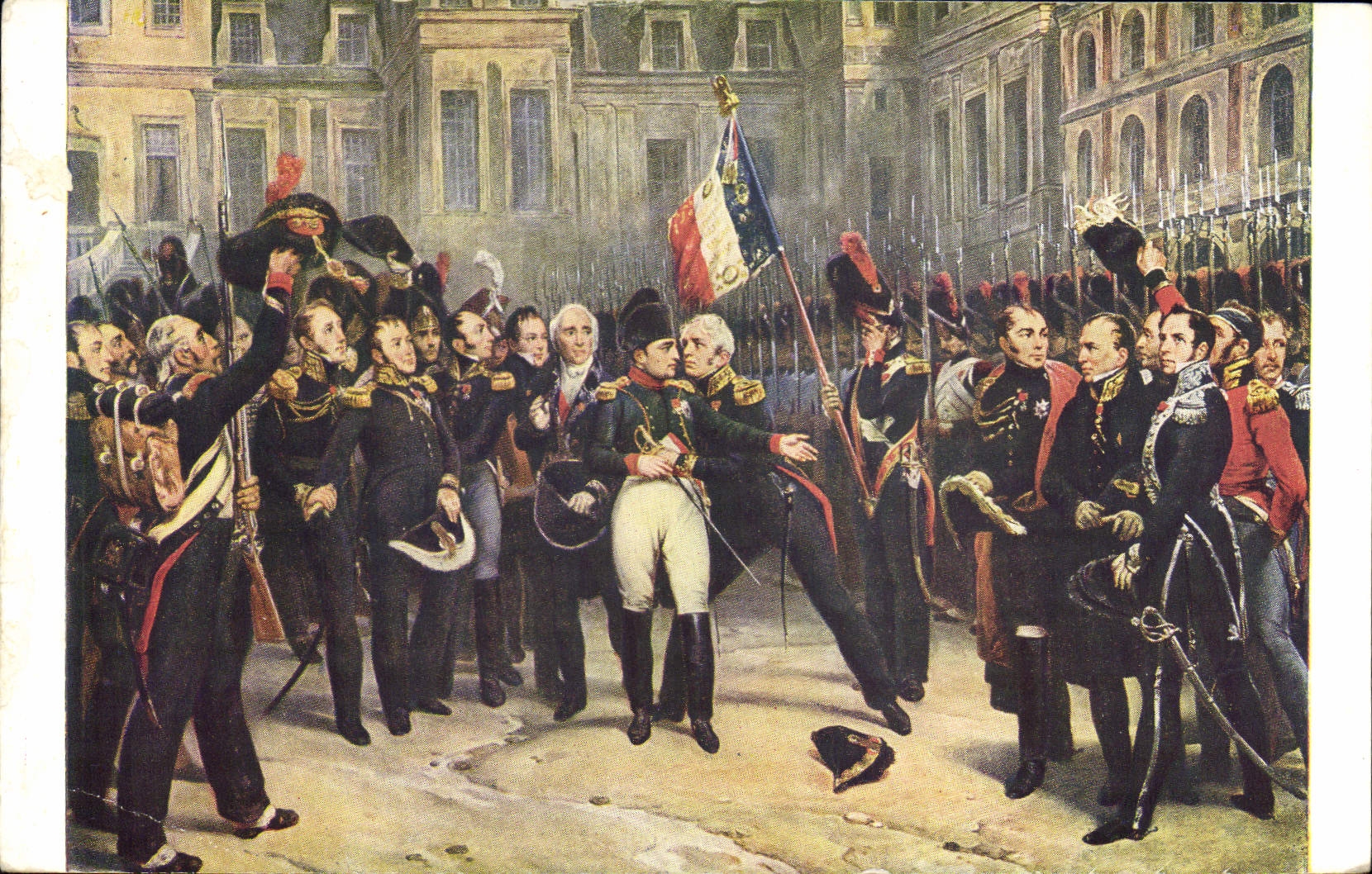 CPA Histoire Napoleon 1er Vernet Adieux de Napoleon a la Garde Imperiale a Fontainebleau 20 avril 1814 Musee Versailles
