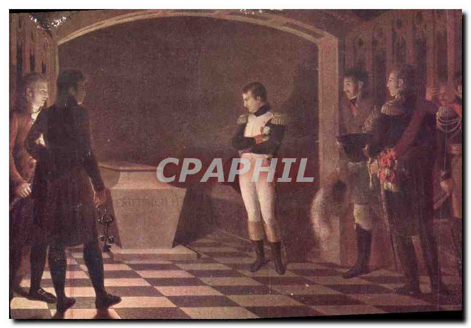 CPA Histoire Napoleon 1er Musee de Versailles Ponce Camus Napoleon visite el tombeau du Grand Frederic a Potsdam 1806