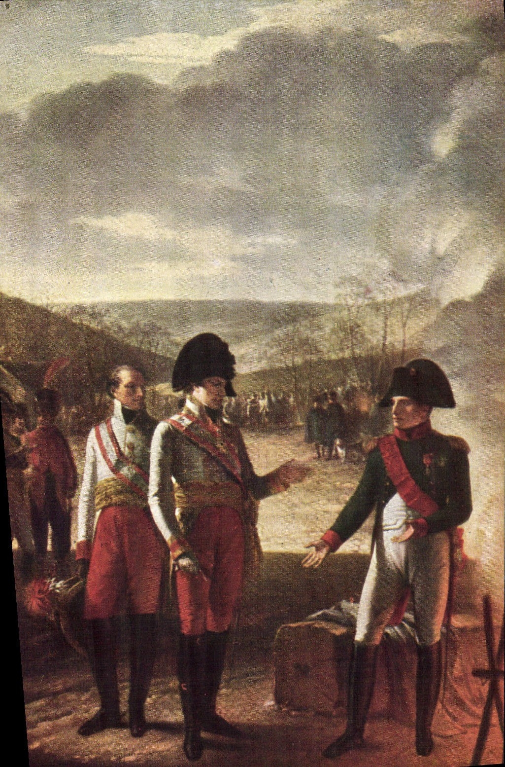 CPA Histoire Napoleon 1er Pierre Prud'hon Entrevue de Napoleon et de Francois II apres la bataille d'Austerlitz