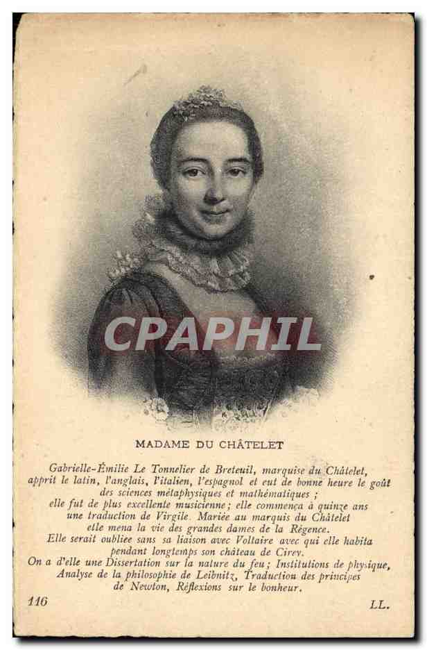 CPA Madame du Chatelet 