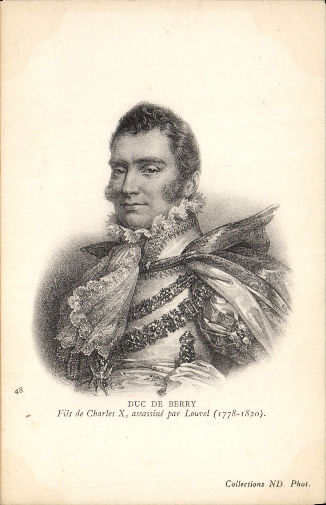 CPA Duc de Berry Fils de Charles X assassine par Louvel