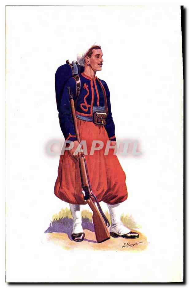 CPA Militaria Zouave Musee Marechal Franchet d'Esperey Alger Zouaves 1900 Zouave