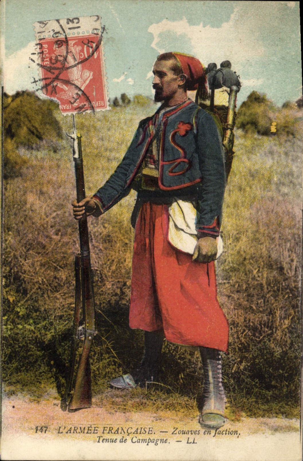 Zouaves en faction — Tenue de Campagne — LL