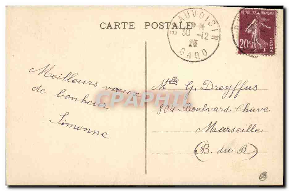 CPA Fantaisie Bonen annee — Rückseite