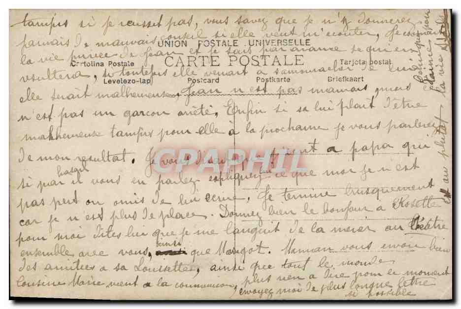 CPA Fantaisie Femme Pleine lune — Reverso