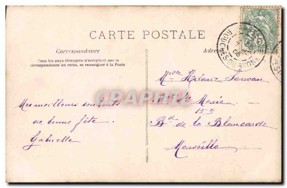 CPA Fantaisie Enfant Terre — Verso