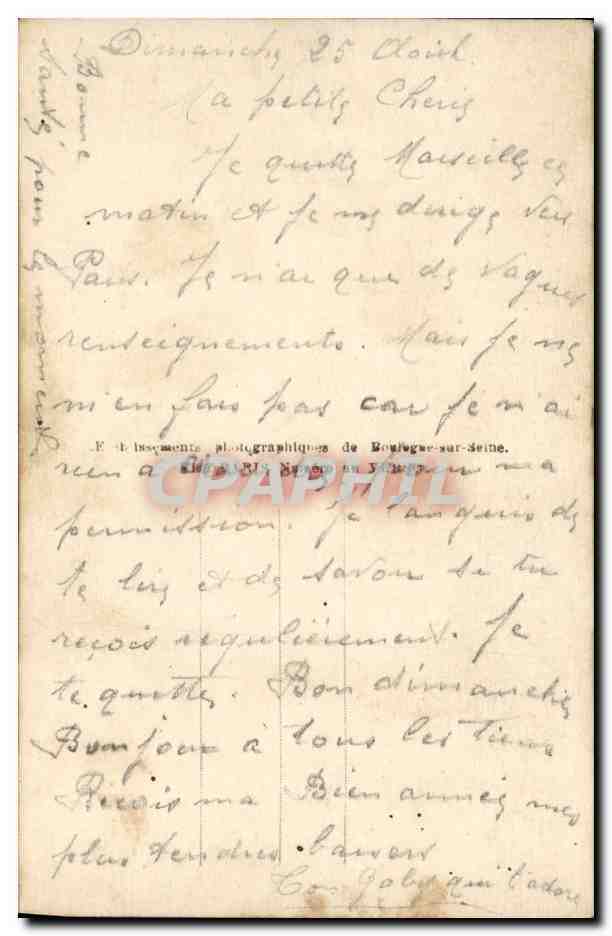CPA Fantaisie Femme Lune Soldat Militaria — Rückseite