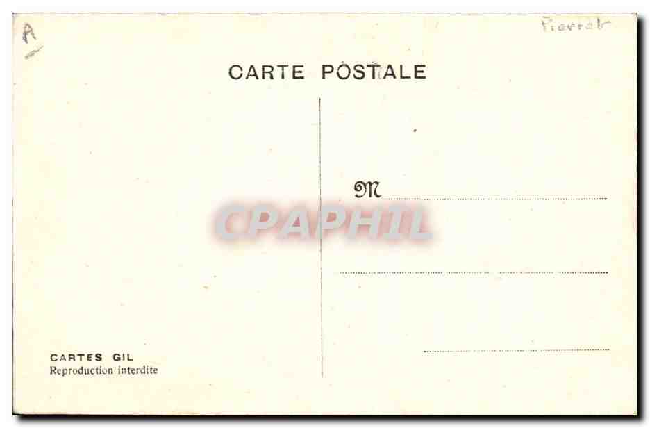 CPA Fantaisie Pierrot L'aubade a la lune  — Rückseite