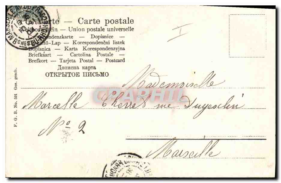 CPA Fantaisie Enfants Lune — Rückseite