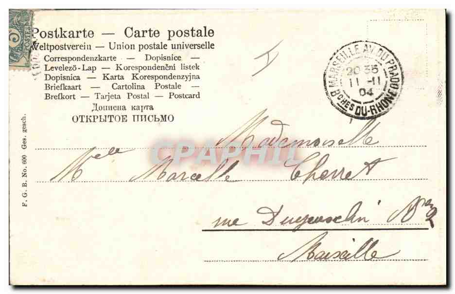 CPA Fantaisie Enfants Lune — Rückseite