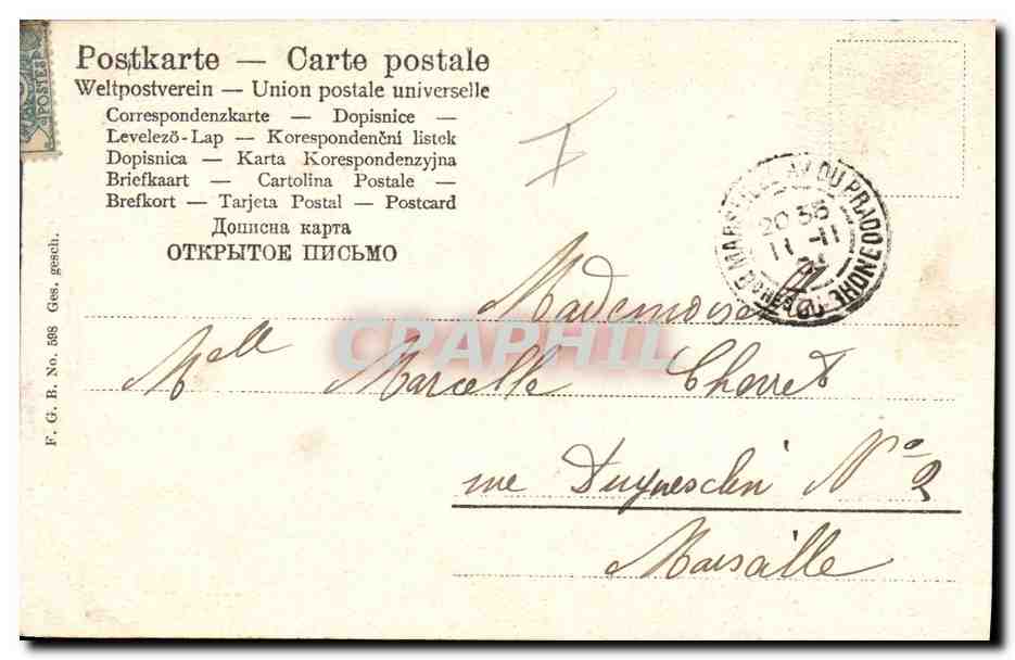 CPA Fantaisie Enfants Lune — Rückseite