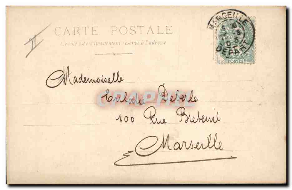 CPA Fantaisie Femme Lune Les ondines — Verso