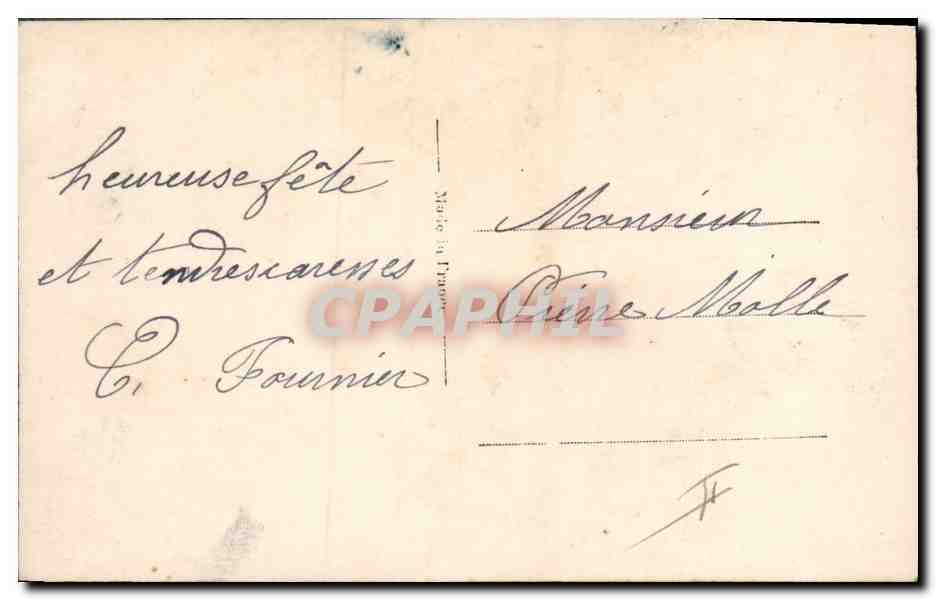CPA Fantaisie Femme Lune — Verso
