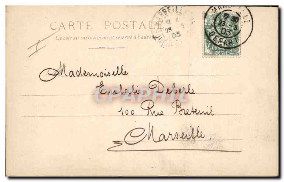 Les Ondines — Serie 107/1 — Reutlinger — Rückseite