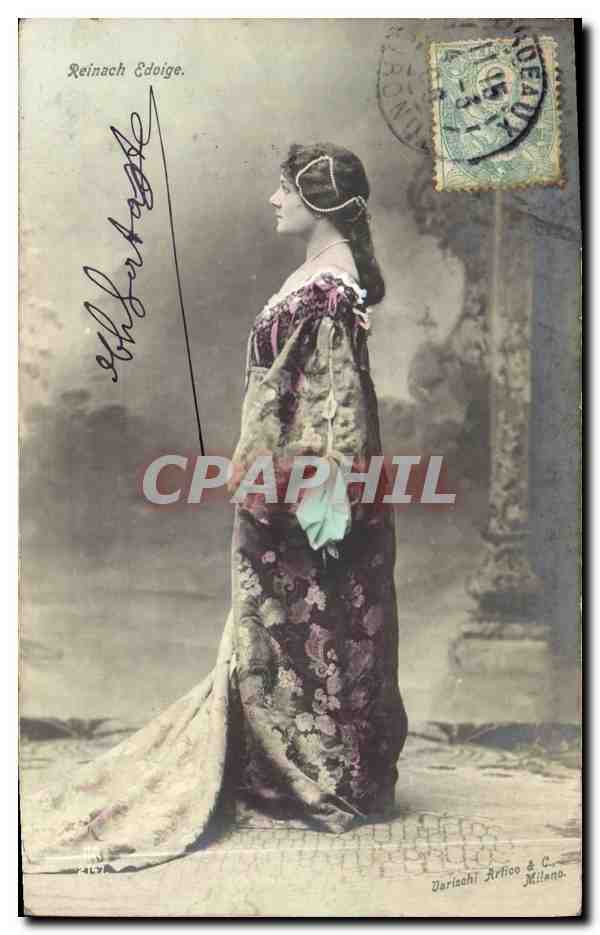 Reinach Edoige — Portrait de femme en robe fleurie — Varisachi Artico & C. Milano