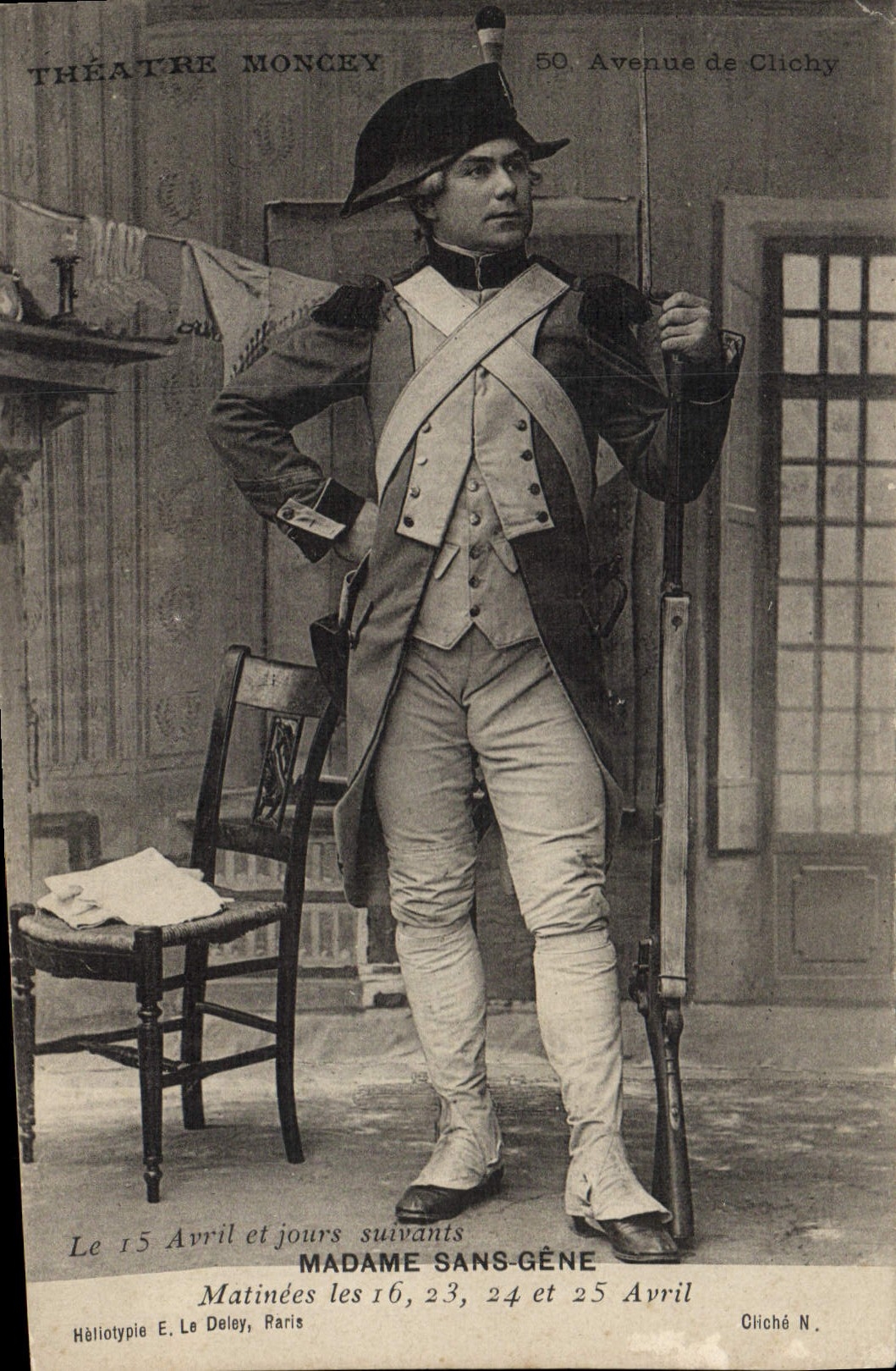 CPA Theatre Moncey Avenue de Clichy Paris Madame Sans Gene 
