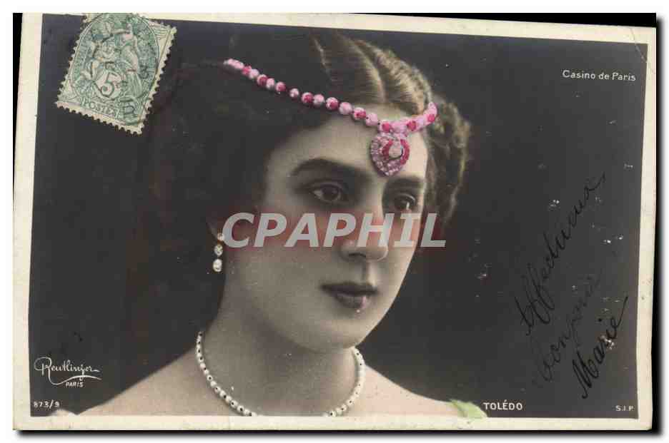 Femme au diadème rose — Tolèdo — Paul Klinger, Paris, n° 873/9