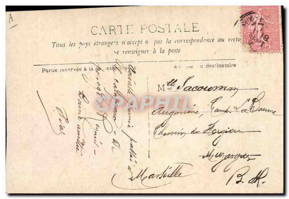 M. Thermonge — Portrait de jeune femme en robe rose — S.I.P. Paris — Verso