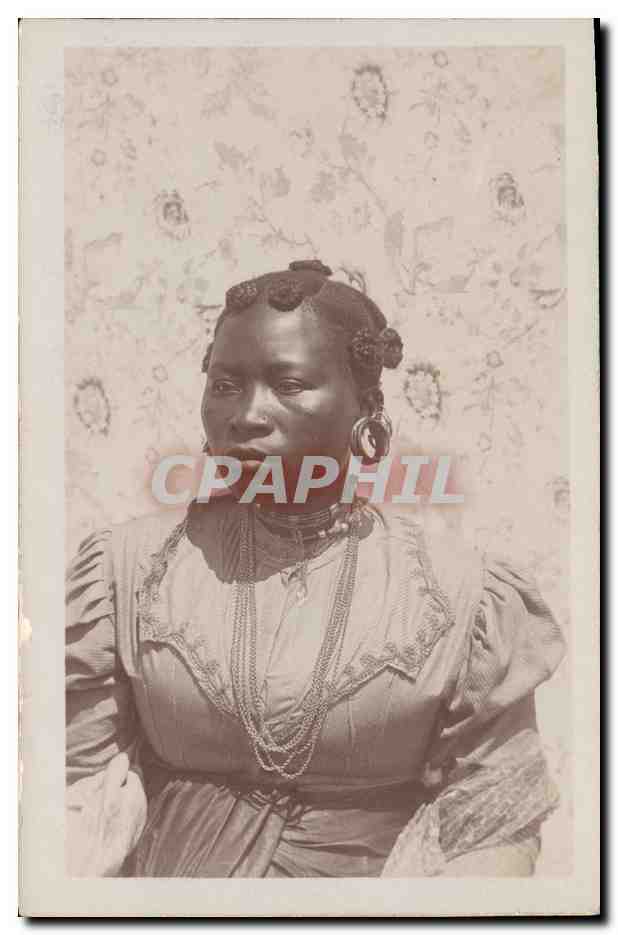 CARTE PHOTO Negre Femme Noire