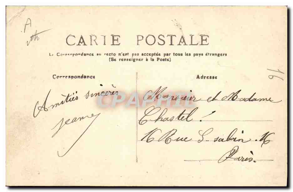 CPA Negre Homme Noir Nogent sur Marne Entree de l'exposition coloniale et musique Malgache — Rückseite